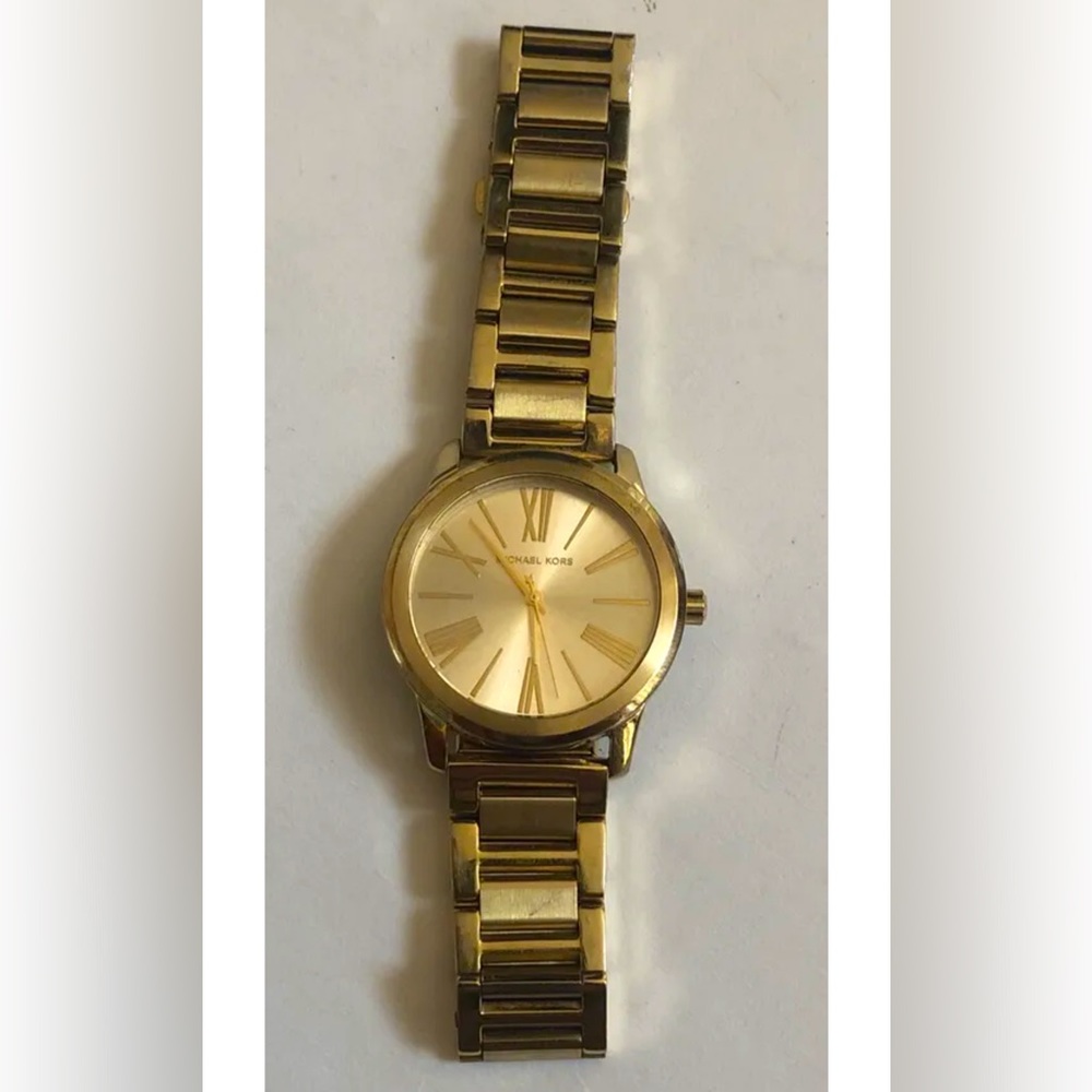 Michael Kors Hartman Champagne Dial Gold-tone Ladies Watch MK3490